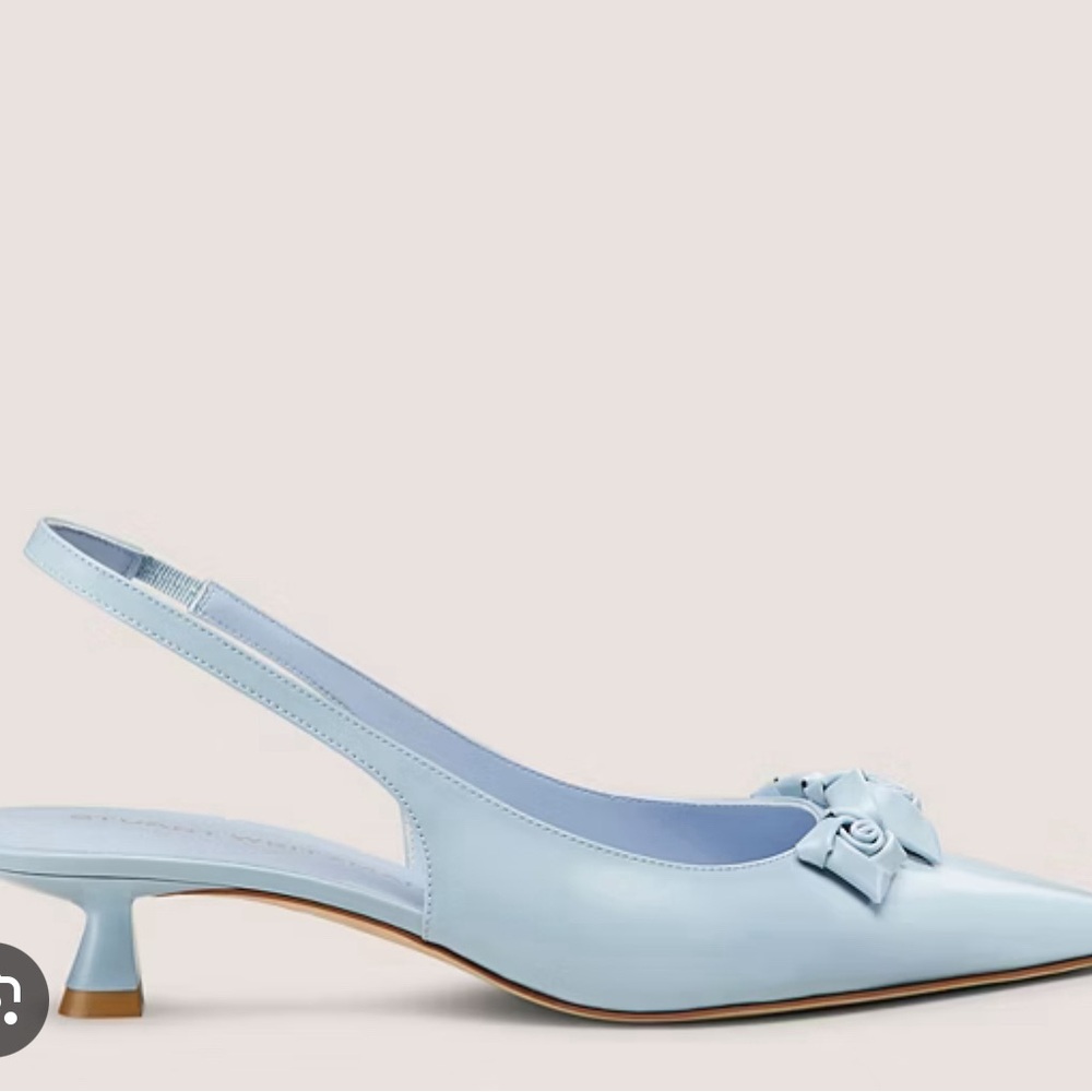 Stuart Weitzman Elegant Blue Slingback Heels - never worn